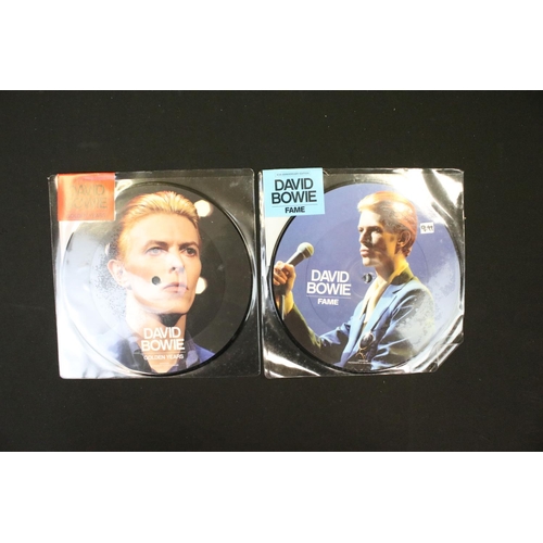 672 - Vinyl – 25 David Bowie limited edition 40th anniversary UK picture discs all still sealed