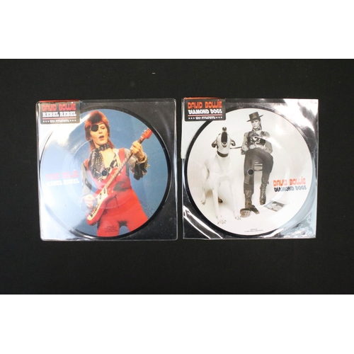 672 - Vinyl – 25 David Bowie limited edition 40th anniversary UK picture discs all still sealed