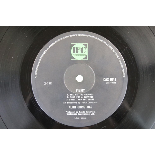 148 - Vinyl - 6 original UK pressing albums on B&C Records to include: Keith Christmas – Pigmy (gatefold s... 