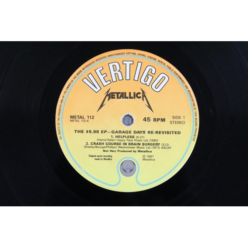 453 - Vinyl - Metallica, 1 album and 5 12” singles to include: Master Of Puppets (UK with printed inner), ... 