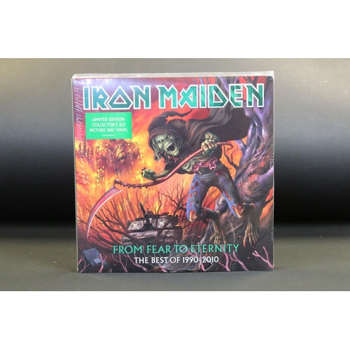 456 - Vinyl - Iron Maiden, 5 albums and two 12” picture discs to include: Somewhere Back In Time - The Bes... 