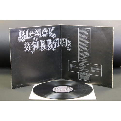 447 - Vinyl - Black Sabbath, 3 UK albums on spiral Vertigo labels to include: Black Sabbath (UK 2nd pressi... 