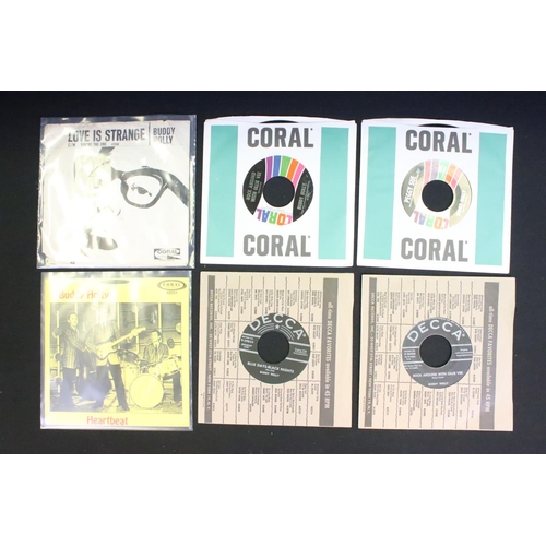 247 - Vinyl - Over 50 Buddy Holly And The Crickets US 7” singles including original pressings on Coral, li... 