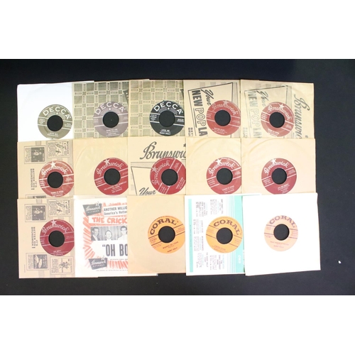 247 - Vinyl - Over 50 Buddy Holly And The Crickets US 7” singles including original pressings on Coral, li... 