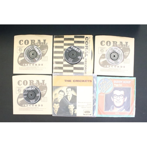 248 - Vinyl - Over 45 Buddy Holly And The Crickets world wide 7” singles including rare Irish singles, New... 