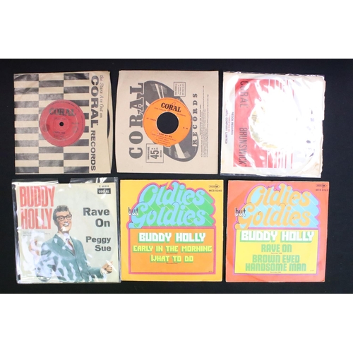 248 - Vinyl - Over 45 Buddy Holly And The Crickets world wide 7” singles including rare Irish singles, New... 