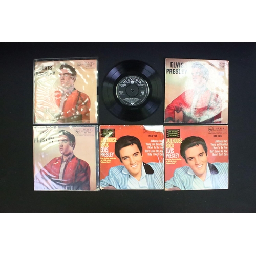 253 - Vinyl - 38 Elvis Presley UK EP’s with many original pressings, sleeve variations, label variations a... 