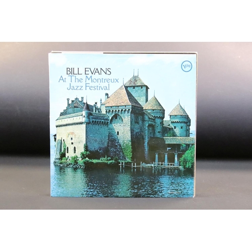 724 - Vinyl - 9 Bill Evans albums including pressings on Verve, Riverside and Milestone Records. Condition... 