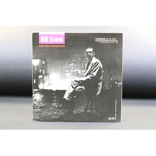 724 - Vinyl - 9 Bill Evans albums including pressings on Verve, Riverside and Milestone Records. Condition... 