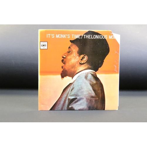 726 - Vinyl - 9 Thelonious Monk albums including releases on Blue Note, Riverside and CBS records. Conditi... 