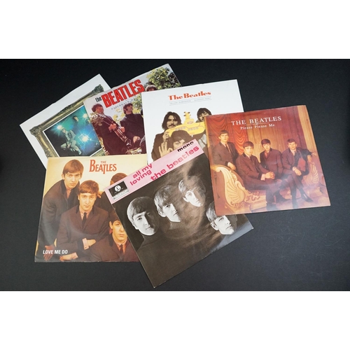 204 - Vinyl - 28 The Beatles later picture sleeve pressings 7” 45rpm singles, with many rare picture sleev... 