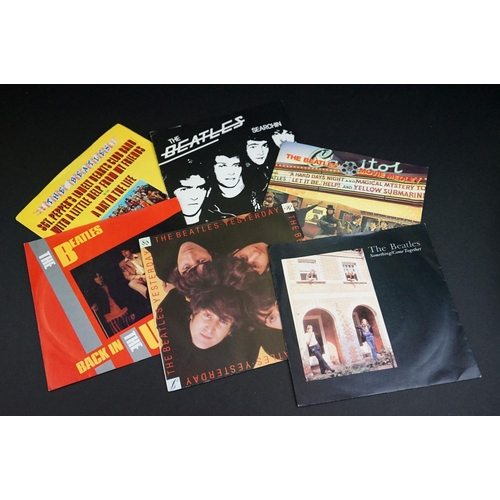 204 - Vinyl - 28 The Beatles later picture sleeve pressings 7” 45rpm singles, with many rare picture sleev... 