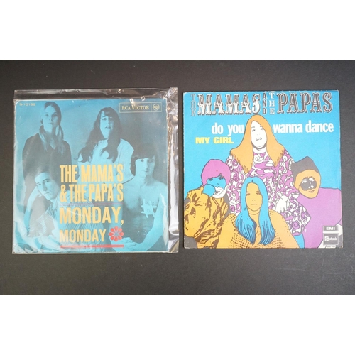 220 - Vinyl - 23 The Mamas And The Papas and Solo members 7” 45rpm singles to include early releases and f... 