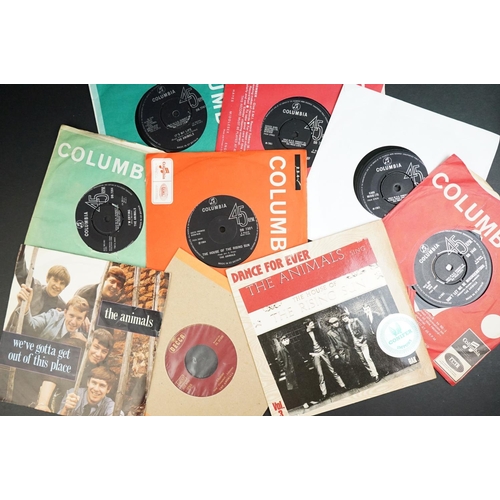 221 - Vinyl - 25 The Animals / Eric Burdon 7” 45rpm singles including early releases, foreign pressings, l... 