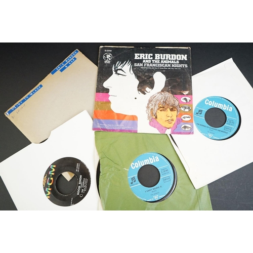 221 - Vinyl - 25 The Animals / Eric Burdon 7” 45rpm singles including early releases, foreign pressings, l... 