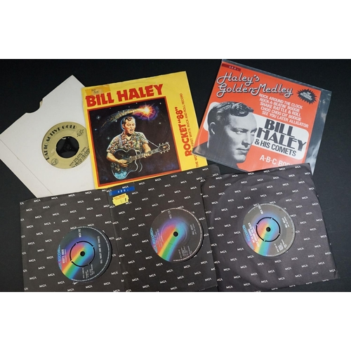 239 - Vinyl - over 50 Bill Haley And His Comets 7” 45rpm singles spanning his career including most early ... 