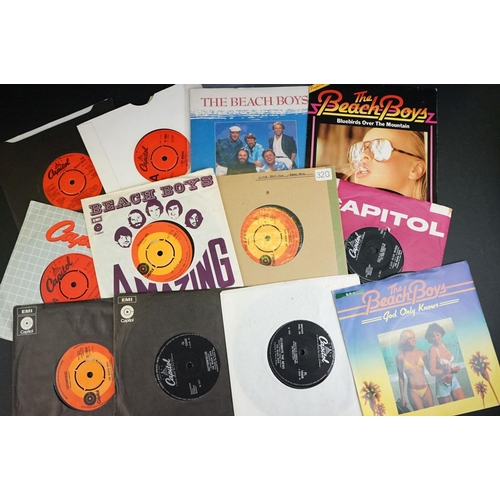 240 - Vinyl - over 50 The Beach Boys 7” 45rpm singles including demos promos, most of their early singles,... 