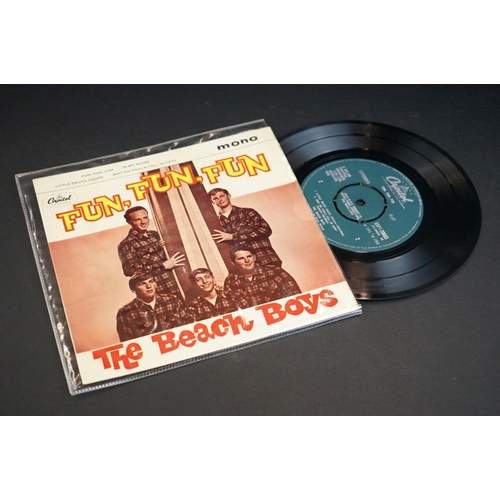 241 - Vinyl - 6 The Beach Boys EPs and P/S 7” 45rpm singles to include: Ten Little Indians (original USA 1... 