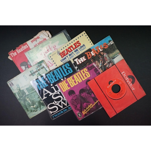 208 - Vinyl - over 35 The Beatles European pressing 7” 45rpm singles including rare picture sleeves and re... 