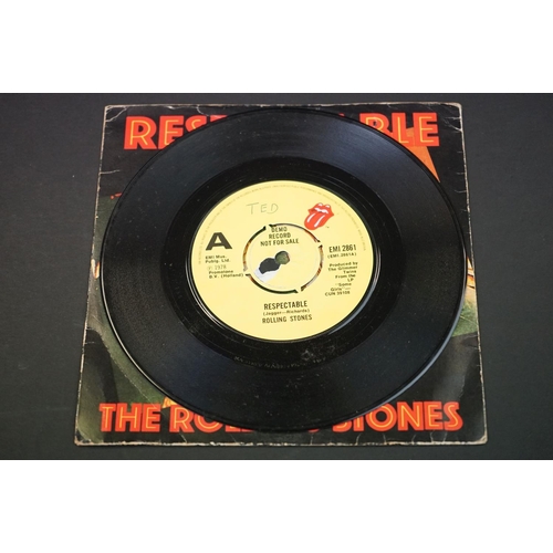 225 - Vinyl - 2 The Rolling Stones demos promos 7” 45rpm singles to include: Fool To Cry (Rolling Stones R... 