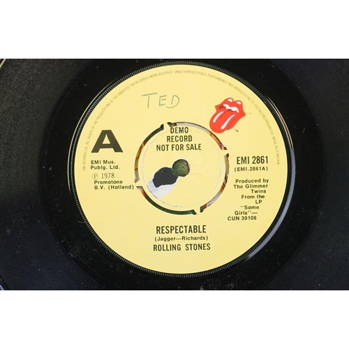 225 - Vinyl - 2 The Rolling Stones demos promos 7” 45rpm singles to include: Fool To Cry (Rolling Stones R... 