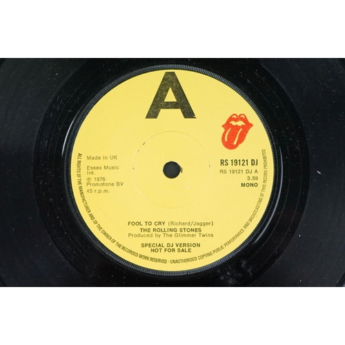 225 - Vinyl - 2 The Rolling Stones demos promos 7” 45rpm singles to include: Fool To Cry (Rolling Stones R... 