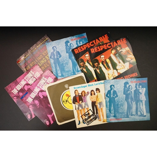 229 - Vinyl - over 65 The Rolling Stones and members 7” 45rpm singles spanning their career from the 1970s... 