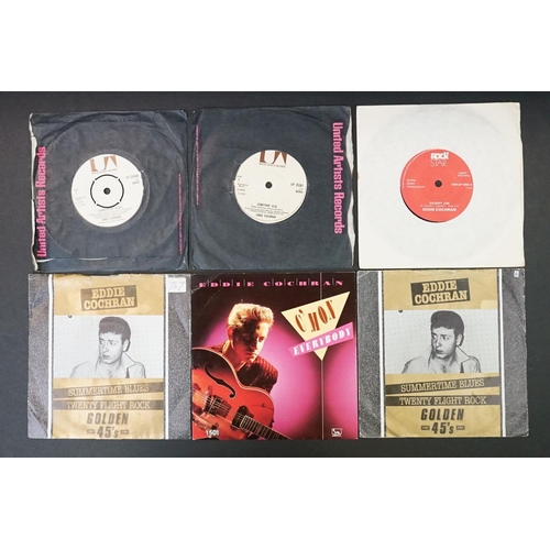 210 - Vinyl - over 70 Eddie Cochran 7” 45rpm singles spanning his short career including early examples on... 