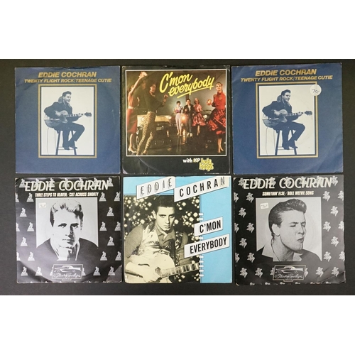 210 - Vinyl - over 70 Eddie Cochran 7” 45rpm singles spanning his short career including early examples on... 