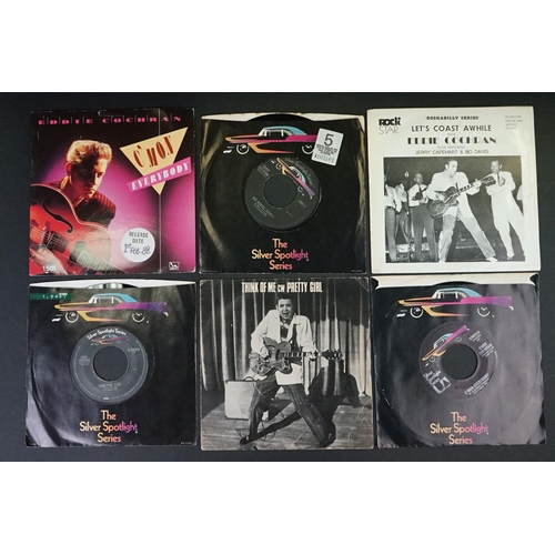 210 - Vinyl - over 70 Eddie Cochran 7” 45rpm singles spanning his short career including early examples on... 