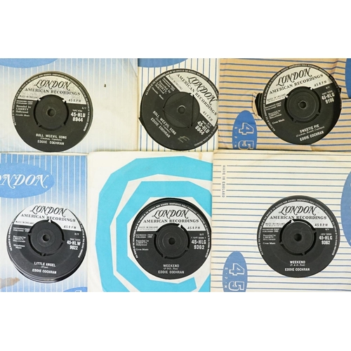 210 - Vinyl - over 70 Eddie Cochran 7” 45rpm singles spanning his short career including early examples on... 