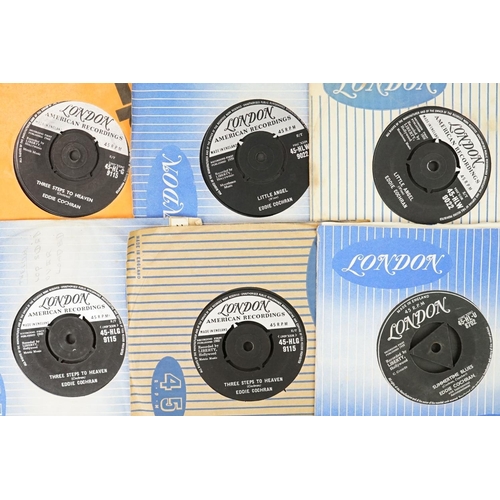 210 - Vinyl - over 70 Eddie Cochran 7” 45rpm singles spanning his short career including early examples on... 