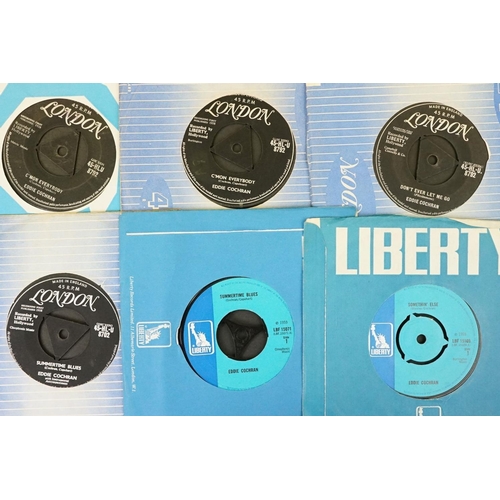 210 - Vinyl - over 70 Eddie Cochran 7” 45rpm singles spanning his short career including early examples on... 