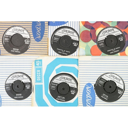 210 - Vinyl - over 70 Eddie Cochran 7” 45rpm singles spanning his short career including early examples on... 