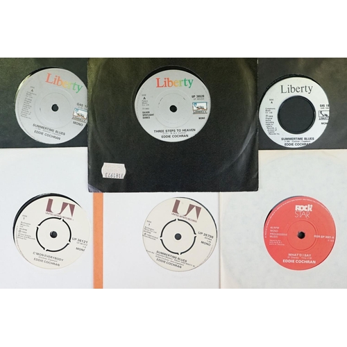 210 - Vinyl - over 70 Eddie Cochran 7” 45rpm singles spanning his short career including early examples on... 