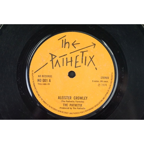 631 - Vinyl - Punk - The Pathetix – Aleister Crowley original UK 1979 1st pressing 7” single on No Records... 