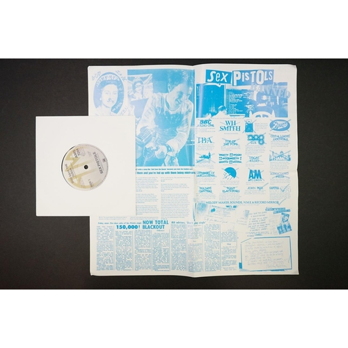 638 - Vinyl – 3 Sex Pistols long deleted re-issue singles to include:  “God Save The Queen” on A&M (2003 r... 