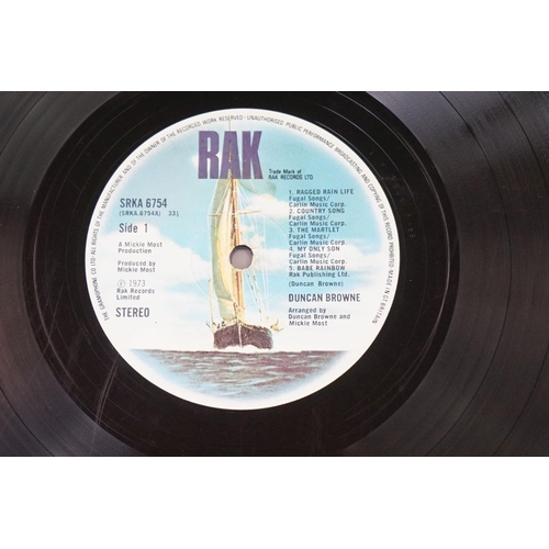 188 - Vinyl - Duncan Browne – Duncan Browne, original UK 1st pressing, gatefold sleeve, RAK Records SRKA 6... 