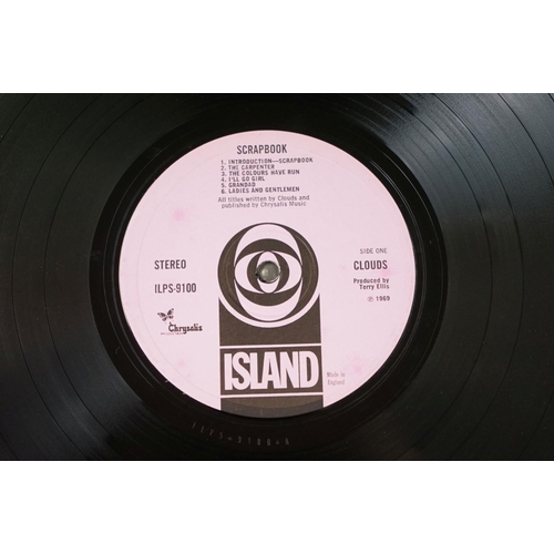 135 - Vinyl - 9 albums on Island Records to include: Clouds – The Clouds Scrapbook (pink block labels, tex... 