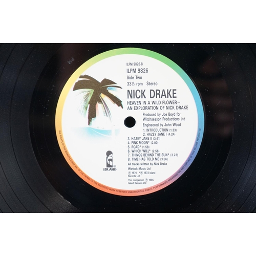 136 - Vinyl - 12 UK pressing albums on Island Records to include: Nick Drake – Heaven In A Wild Flower - A... 