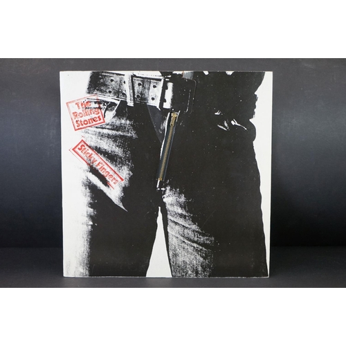 396 - Vinyl - 3 Rolling Stones LPs to include Sticky Fingers (with insert) sleeve Vg Vinyl Vg+ (A3/B3), Th... 