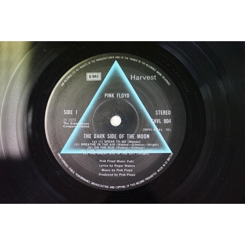 404 - Vinyl - 7 UK pressing Pink Floyd & related albums to include: Dark Side Of The Moon ( A-6 / B - 4 st... 