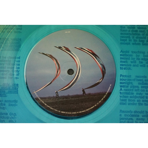 405 - Vinyl - 2 copies of Pink Floyd - The Division Bell, USA 1994 limited edition, blue transparent, Colu... 