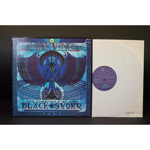 373 - Vinyl - 12 Hawkwind LPs to include Warrior On The Edge Of Time, The Chronicle Of The Black Sword, Ro... 