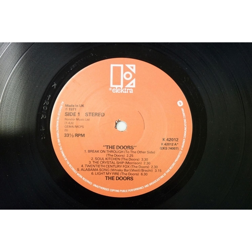 593 - Vinyl - 5 The Doors albums, mainly later pressings to include: The Doors, Morrison Hotel, L.A. Woman... 