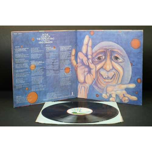 595 - Vinyl - 5 King Crimson and members albums to include: In The Court Of The Crimson King (Pink Rim lab... 