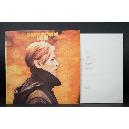 597 - Vinyl - 5 David Bowie UK press albums and one 12” to include: Low (with Insert), Station To Station ... 