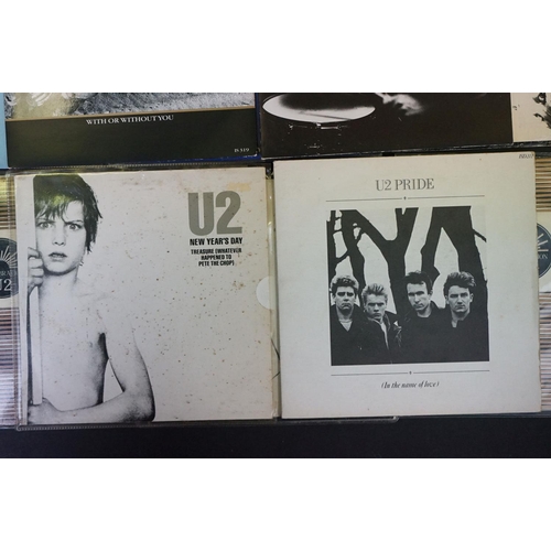 647 - Vinyl - 10 U2  7” singles including early releases and rarities to include: I Will Follow (Irish 198... 