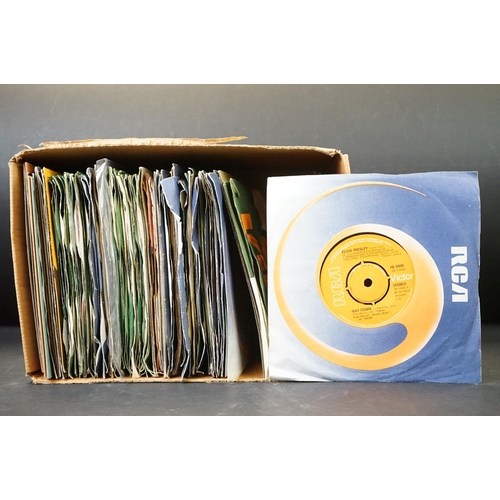 249 - Vinyl - Approx 100 Elvis Presley UK 7” singles on the Orange RCA labels, including many label variat... 