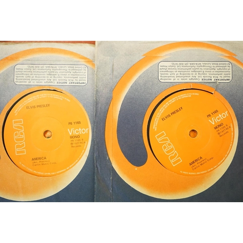 249 - Vinyl - Approx 100 Elvis Presley UK 7” singles on the Orange RCA labels, including many label variat... 